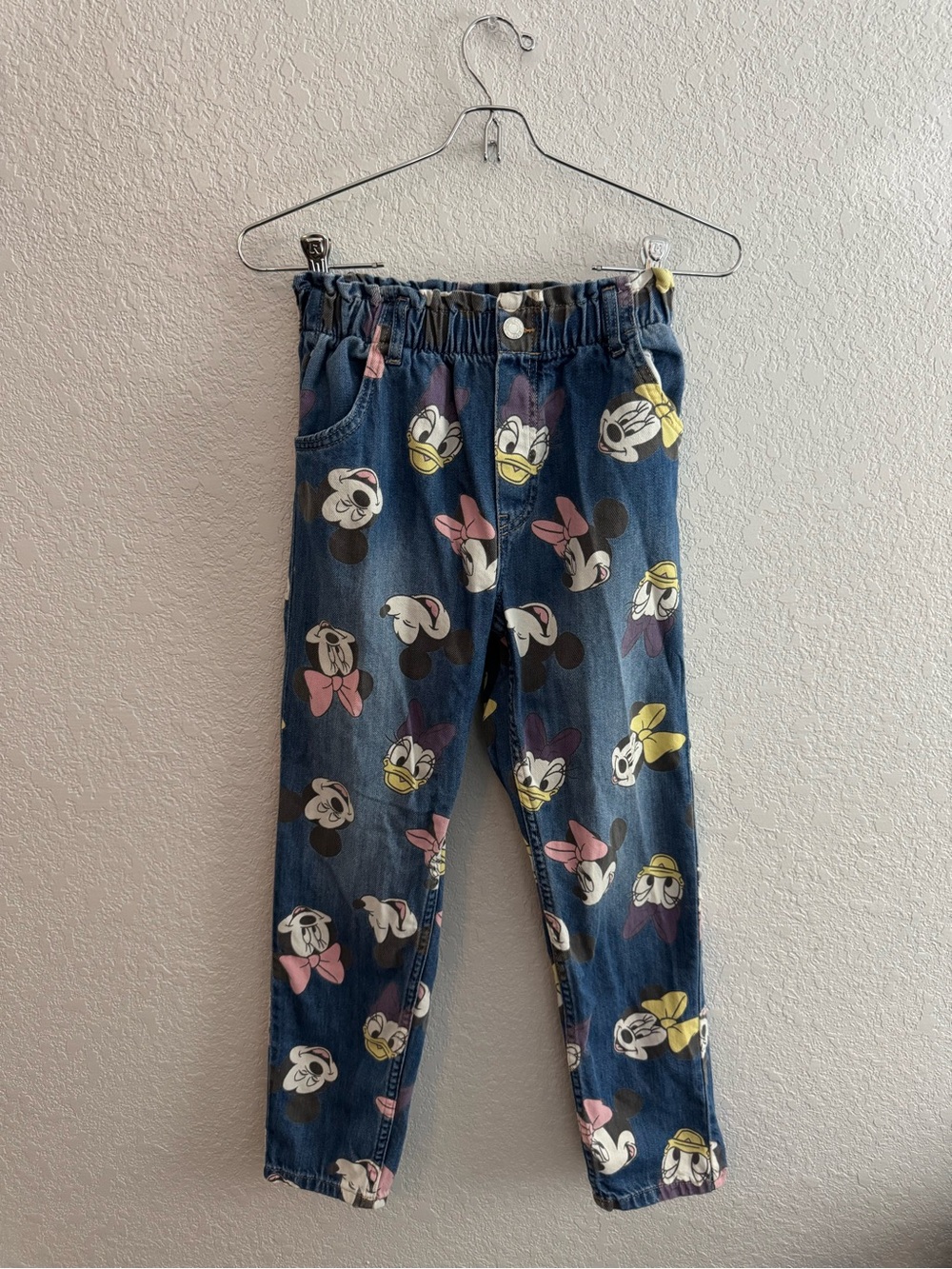 H&M Blue Minnie & Daisy Print Pull-On Jeans